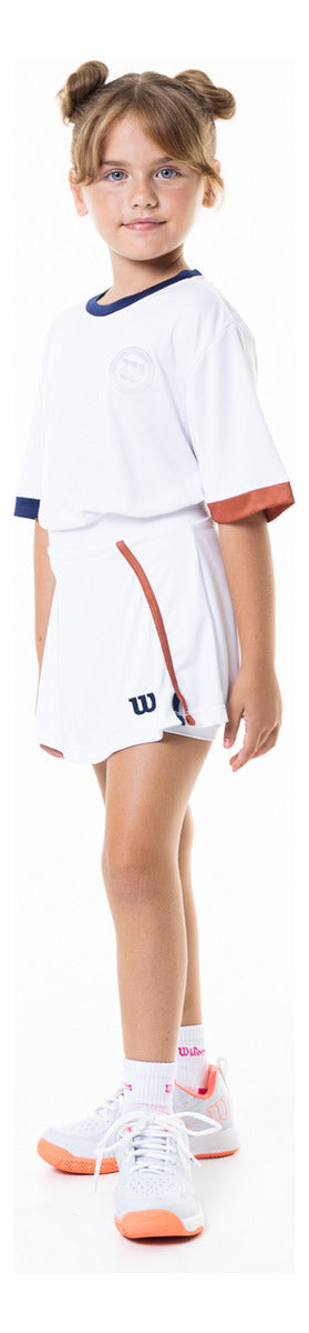 Saia Short Infantil Wilson Tour Ii Cor Branco