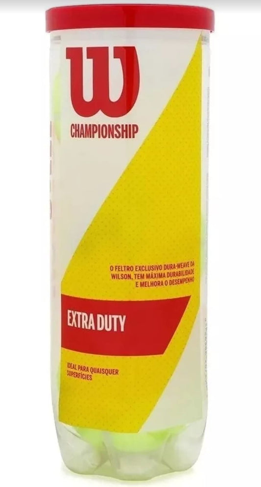 Bola De Tênis Wilson Championship Extra Duty Tubo 3 Bolas