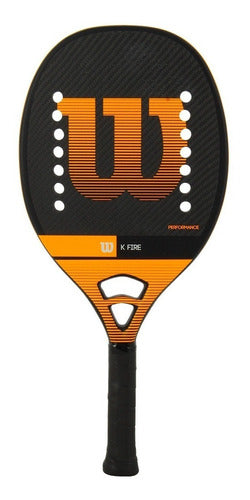 Raquete De Beach Tennis Wilson K Fire - 100% Carbono 3k Cor Preto