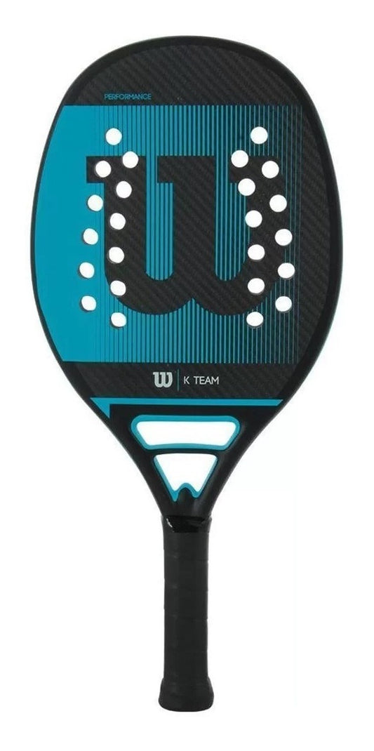 Raquete Wilson De Beach Tennis K Team Unissex - Preto E Azul