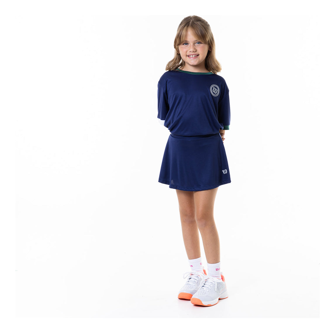 Saia Short Infantil Wilson Tour Ii Cor Marinho