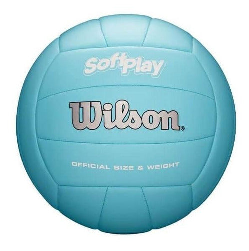 Bola De Vôlei Wilson Avp Soft Play Praia, Quadra-toque Macio Cor Azul