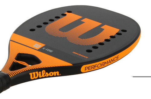 Raquete De Beach Tennis Wilson K Fire - 100% Carbono 3k Cor Preto