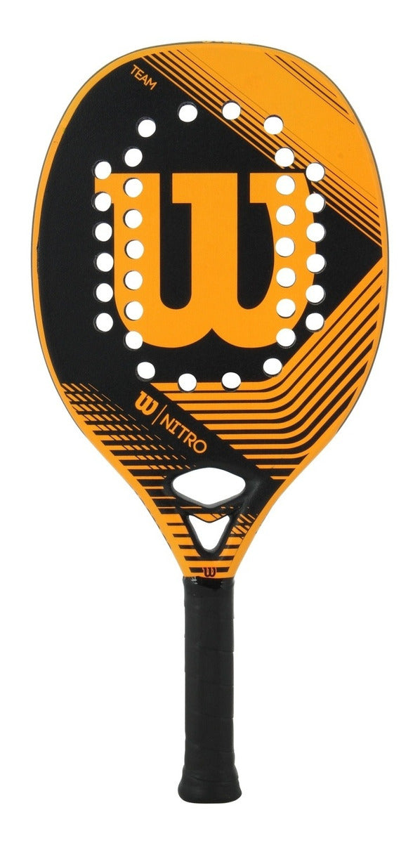 Raquete Wilson De Beach Tennis Nitro Unissex - Preto E Laran