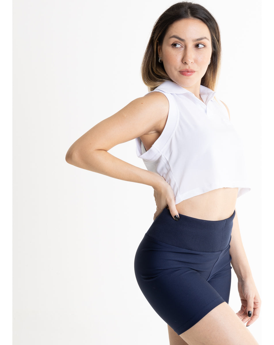 Regata Feminina Wilson Cropped Tour Cor Branco