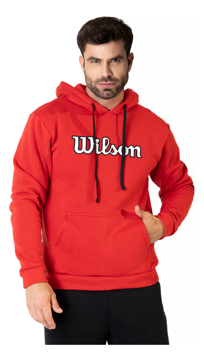 Moletom Masculino Wilson Bold Hoodie Cor Vermelho