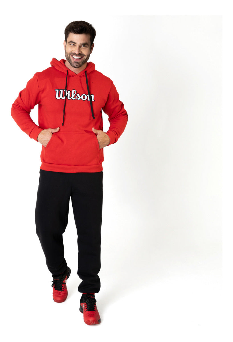 Moletom Masculino Wilson Bold Hoodie Cor Vermelho