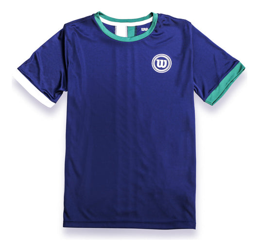 Camiseta Infantil Wilson Tour Line Cor Marinho